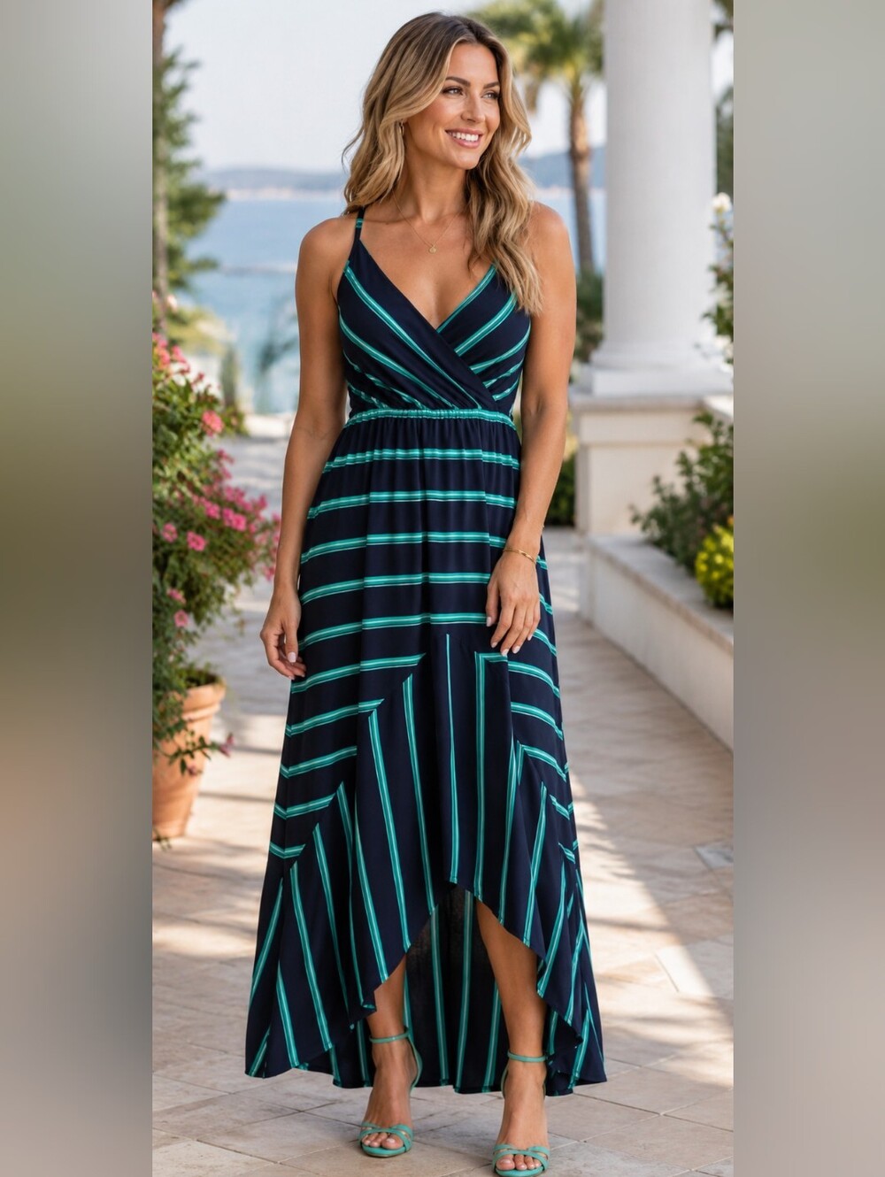 Anthropologie Micheal Stars Alba Beach Maxi Dress Color Night Sky Size Small